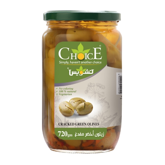 Picture of  Choice crunchy cracked olives, 720 gm 