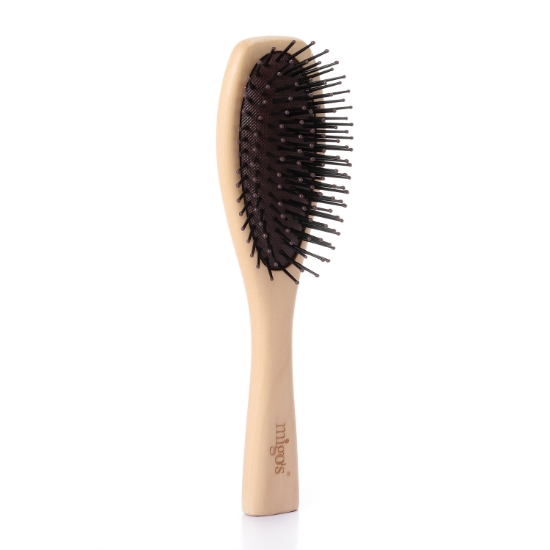 Picture of  Migo's 03331 Nature Boost Wooden Hair Brush - Black and Beige 