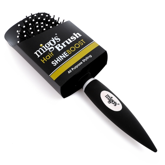 Picture of  Migo's Rectangular Hair Brush, Black Matte 