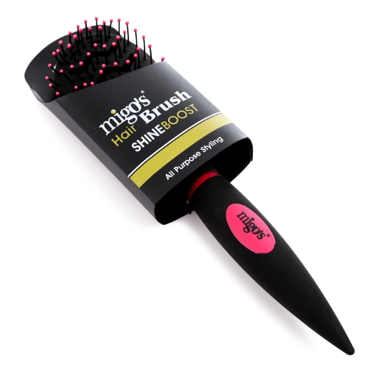 Picture of  Migo's Square Cut Out Hair Brush, Black 