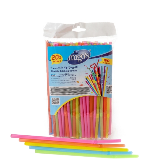 Picture of Migo's Straws Zipper 90 Piece 6 Mil