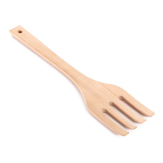 Picture of  Migo's Wooden Fork, Large, Beige 