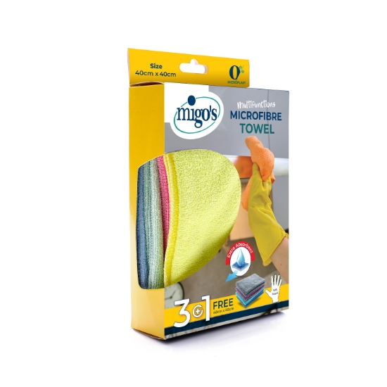 Picture of Migo's Premium Towel 3 +1 pcs Microfiber 40*40