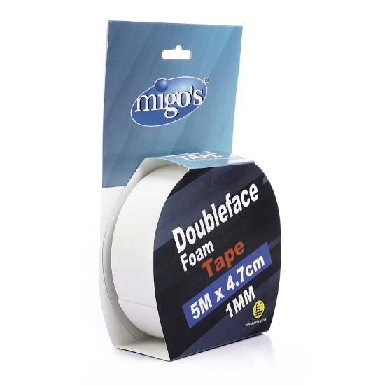 Picture of Migo's Double Face Foam Tape, Size 5 Meter x 4.7 cm x 1 mm 