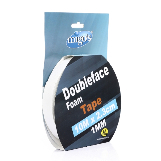 Picture of Migo's Double Face Foam Tape, Size 10 Meter x 2.3 cm x 1 mm 